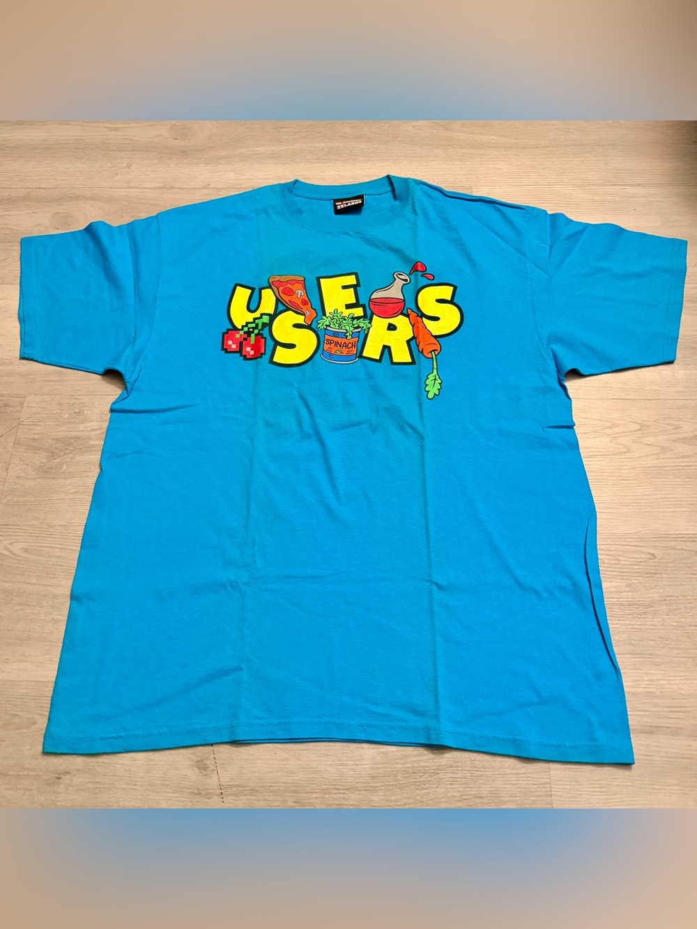 The Hundreds Users & Losers Graphic T-shirt Blue Men’s Sz 2XL Colorful Cartoon